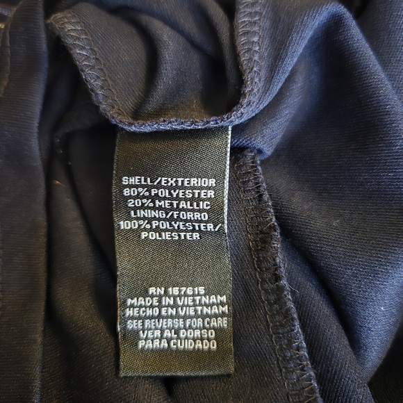 LESLIE FAY Blue and Silver Long Sleeve Dress. Size 12 - Picture 6 of 10